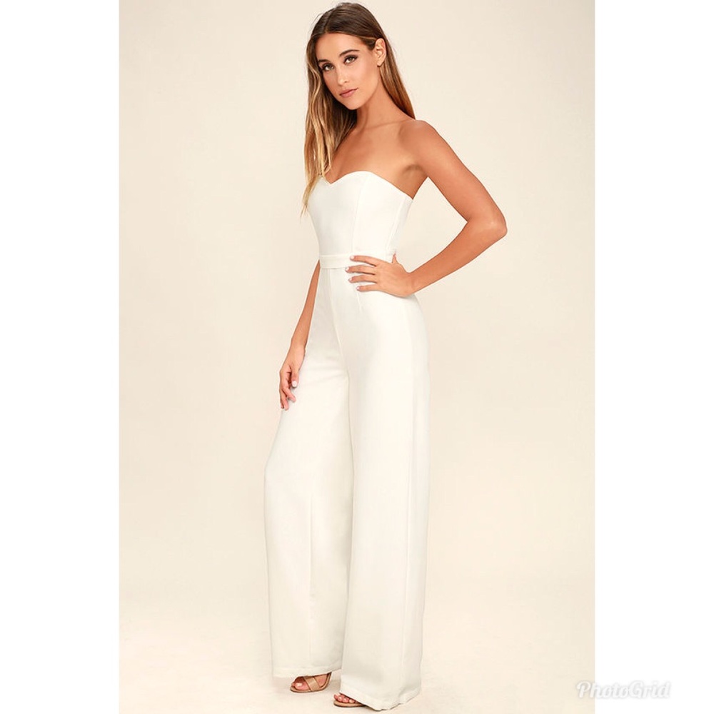 Lulus strapless jumpsuit